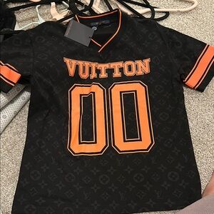 Louis Vuitton Black and Orange Jersey